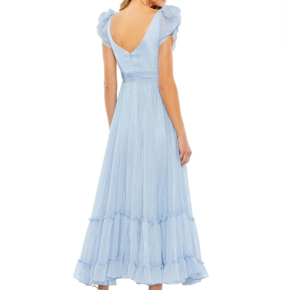 Max Duggal Metallic Ruched Cutout A Line Maxi Dress - Picture 2 of 9